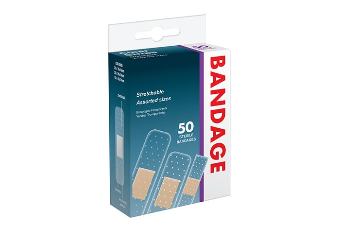 Bandages - Clear Strips - 50 Pack